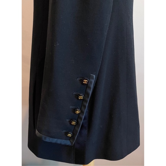 ✨Vintage CHANEL 1994 Collection CC Logo Black Wool Suit Jacket Blazer Coat - Picture 7 of 16